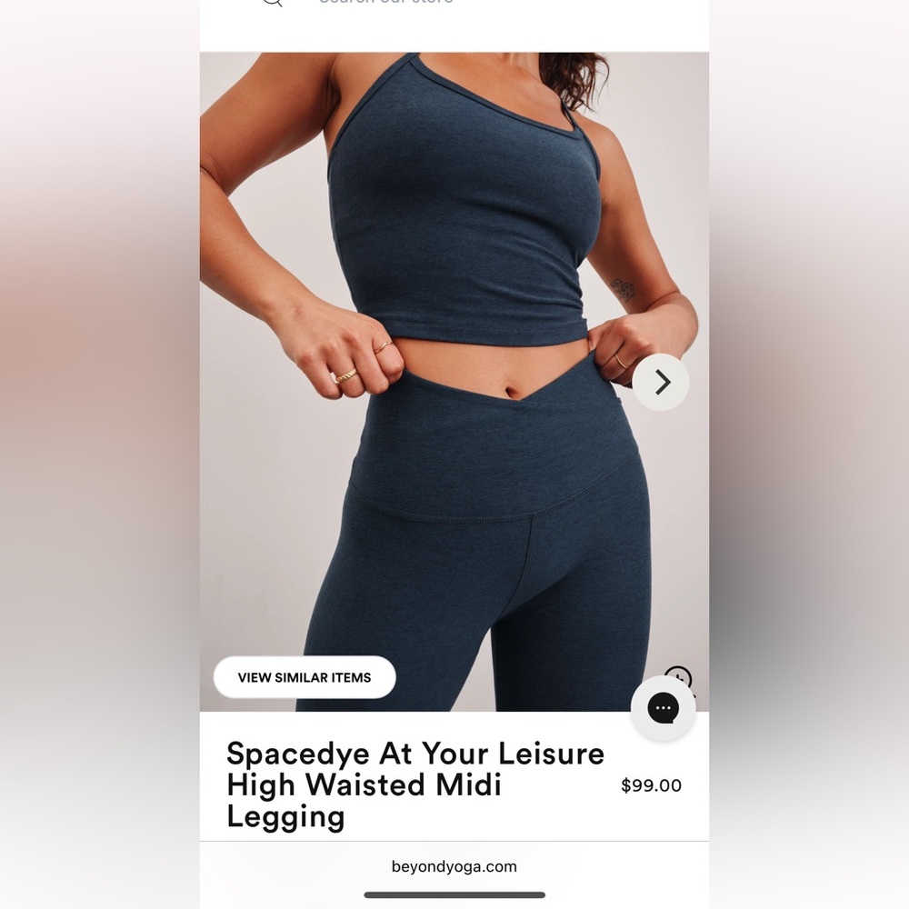 Beyond Yoga Spacedye Leggings in Nocturnal Navy